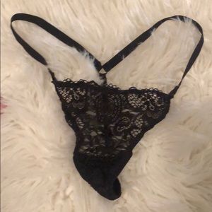 Black lace Victoria’s Secret g string